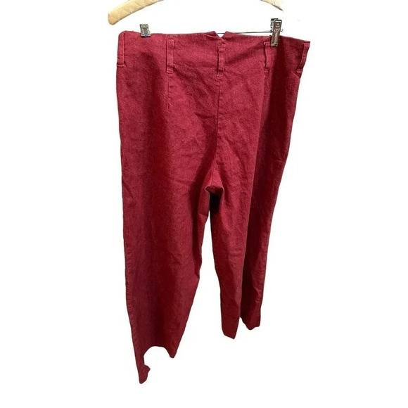 J. Peterman Women's Red Straight Leg Chino Pant Size 12 - Picture 2 of 5